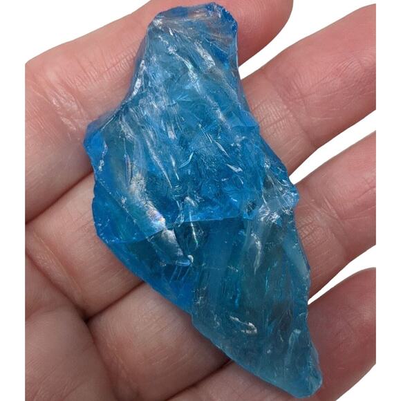 Sky Blue Transparent Art Glass Cullet #SM2340 - Picture 4 of 6